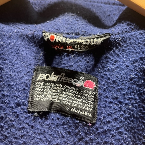 Vintage Sportsmaster USA Polarfleece jacket yellow Snoopy Senior World Hockey - Picture 2 of 14